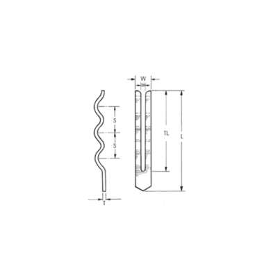 Rectangular 2 Tine Wiggle Weld Studs